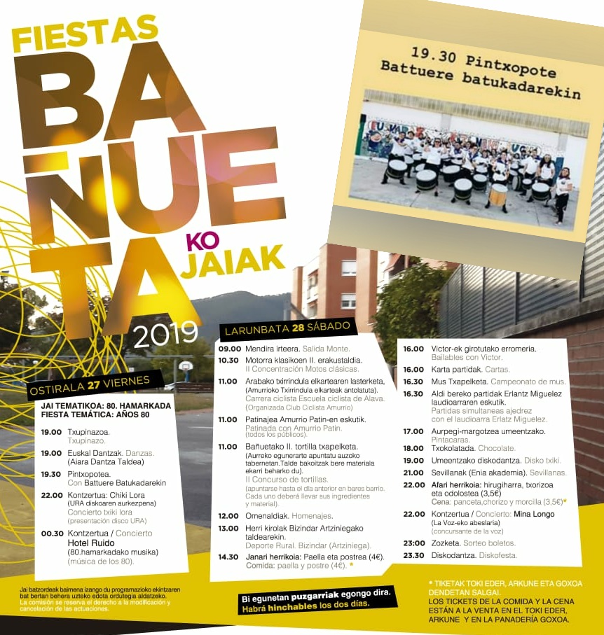 Batukada Battuere - Fiestas de Bañueta 2019 Bañuetako Jaiak